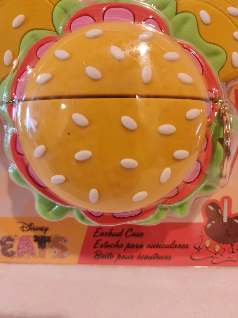 Disney Kids Yellow Burger-Themed Phone Case and Earbud Case Set